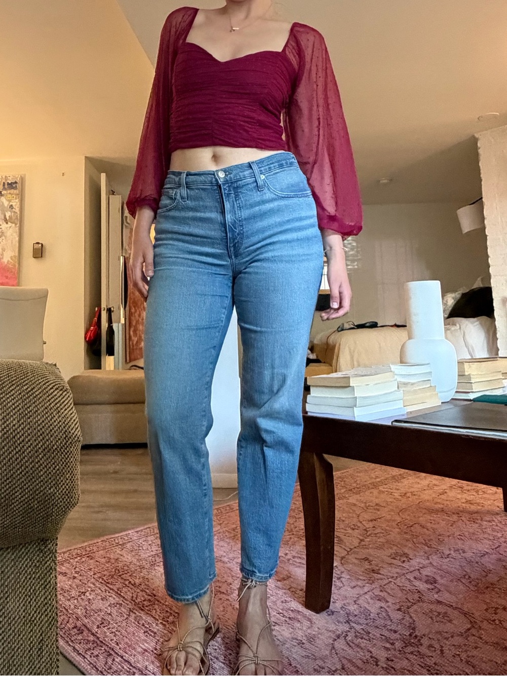 Lacey romantic crop top